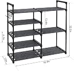 CSXGBAB Raquette de chaussures, rack de bottes, 5 Étagère de tissu Tier Oxford, facile d'assemblage, robuste et durable, tient jusqu'à 30 Lbs