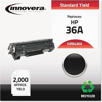 Innovera Remanufactured Toner Cartridge-Replacement for CB436A 36A, Black
