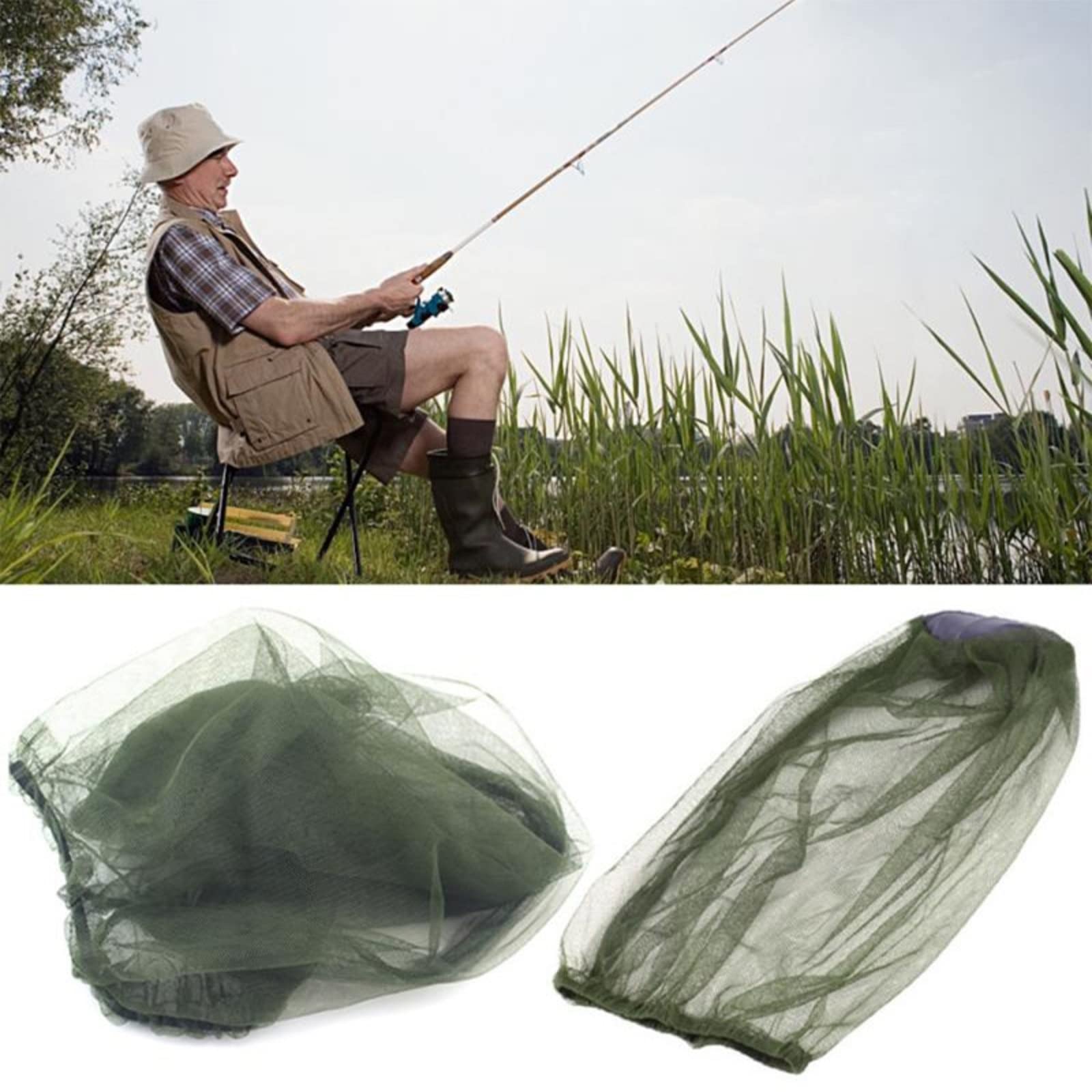 Mosquitera de Cabeza,Cubierta Protección de Malla,Mosquiteras para la Cabeza,Anti Mosquito Hat,para Pescar, Caminar, Acampar, Viajar, Andar en Bicicleta, Cazar y Otras Actividades Al Aire Libre