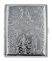 Vista 11 de Estuche para cigarrillos retro estilo victoriano de metal para tamaño regular, king y 100, tarjetero de bolsillo de seguridad, grande