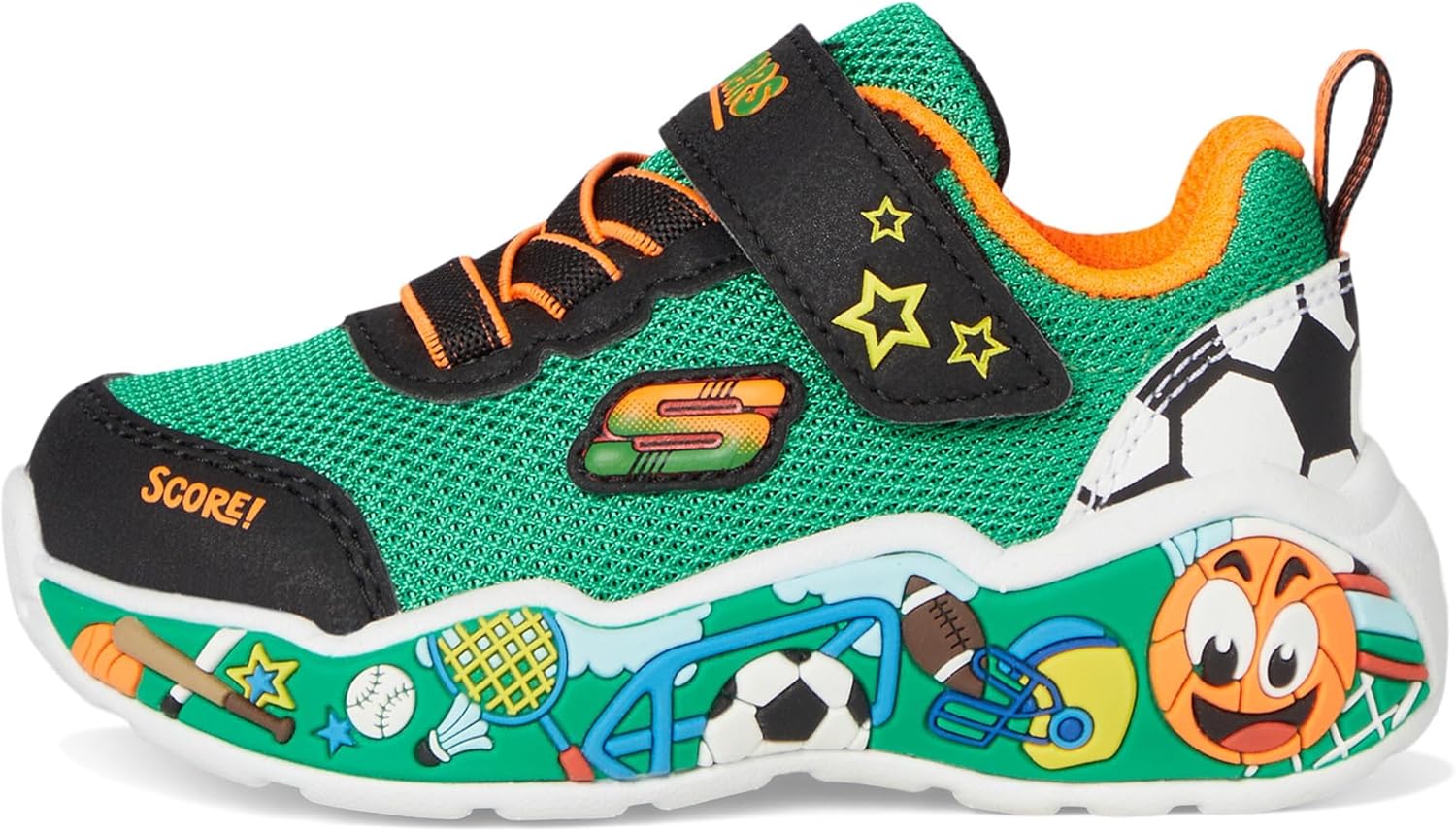 Skechers Kids Boys Play Scene Sneaker, Grey/Multi, 8 Toddler - Image 4