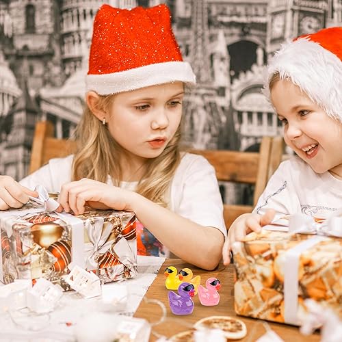 Miniatura 6 de 100 mini patos de resina con lentes de sol, lindas figuras de pato en miniatura para manualidades, jardín, acuario, escuela, casa de muñecas,