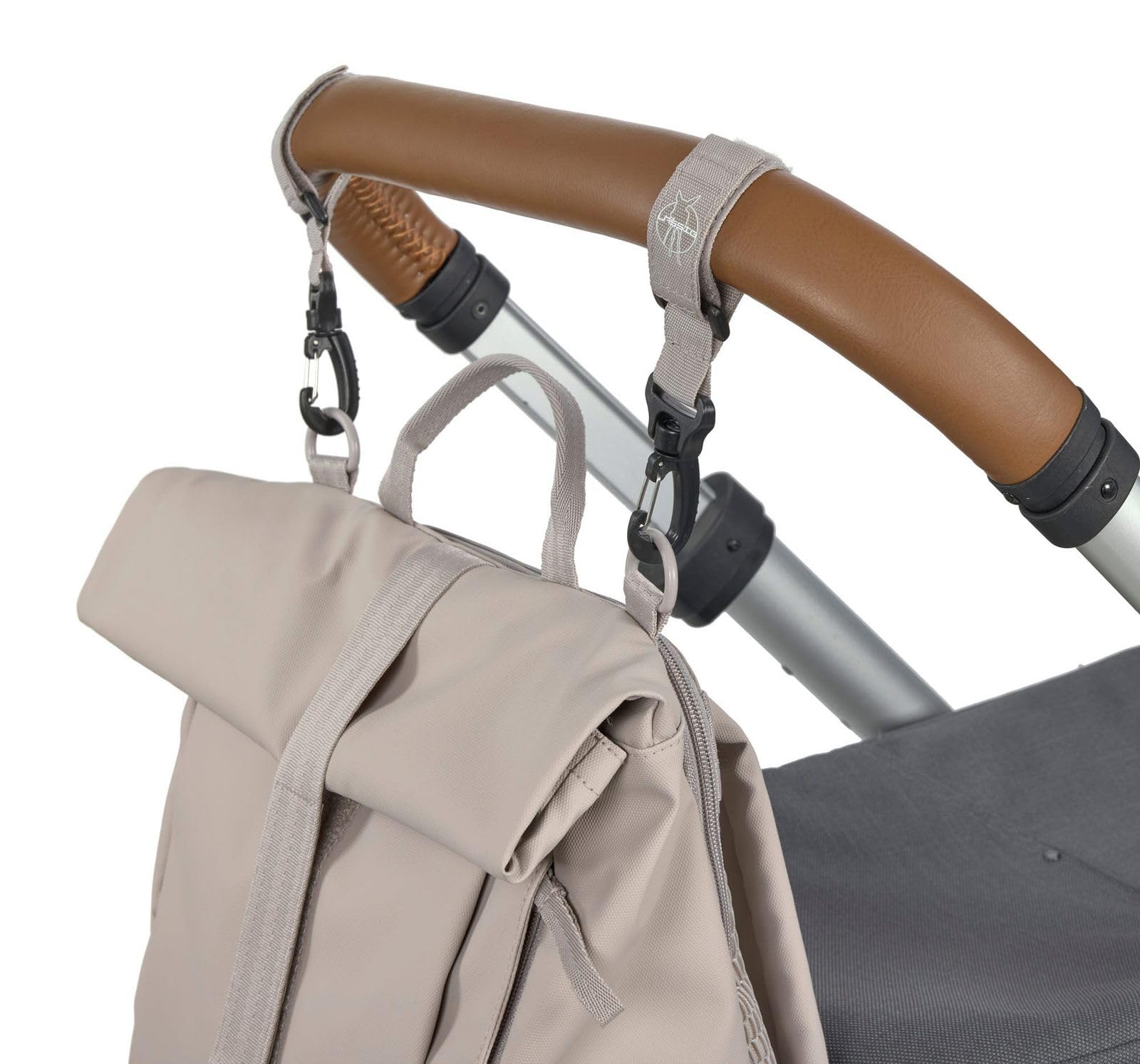 LÄSSIG Baby Wickelrucksack Wickeltasche Rucksack mit Wickelunterlage, Kinderwagenbefestigung, Flaschenhalter nachhaltig produziert/GRE Rolltop Up Backpack