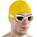 AqtivAqua Swim Goggles Swimming Goggles for Adult Men Women Kids 6-14 Youth Girls Boys Childrens DX-S (Metallic Gold, Silver case, Shade lens)