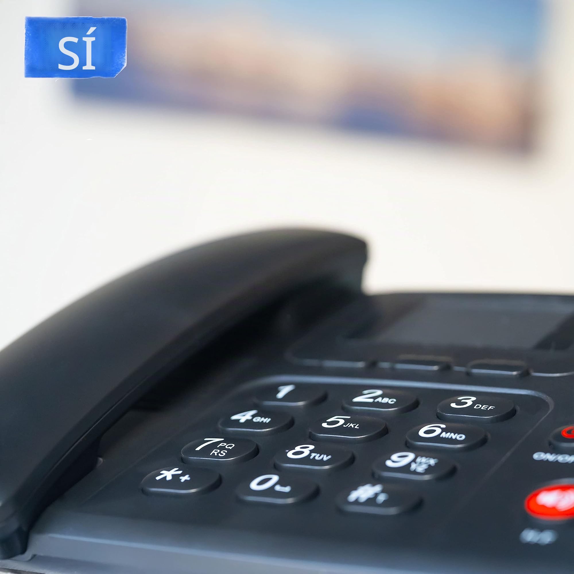 Opis Technology Purofon Mobile 4G (versión UE): Teléfono Fijo con Zarjeta SIM para Red gsm 4G, una Alternativa Básica al Móvil para Personas Mayores