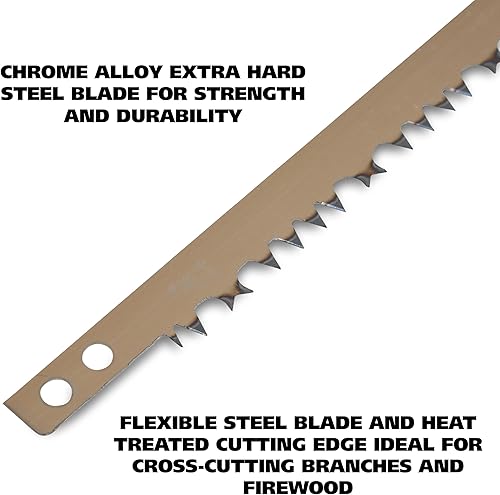 Miniatura 2 de GreatNeck BS21 - Hoja de sierra de proa, 21 pulgadas, hace un trabajo rápido de madera verde, hoja de acero de aleación de cromo extra dura,