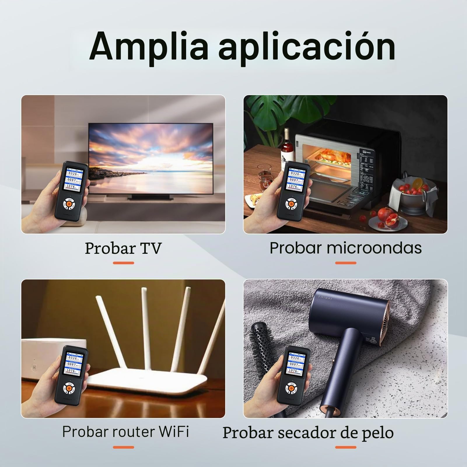 Medidor EMF Actualizado, 3 en 1 Digital/Gráfico Detector de Radiación de Campo Electromagnético para EF/RF/MF, Detector EMF Digital de Mano con LCD para la caza de fantasmas, Hogar, Oficina