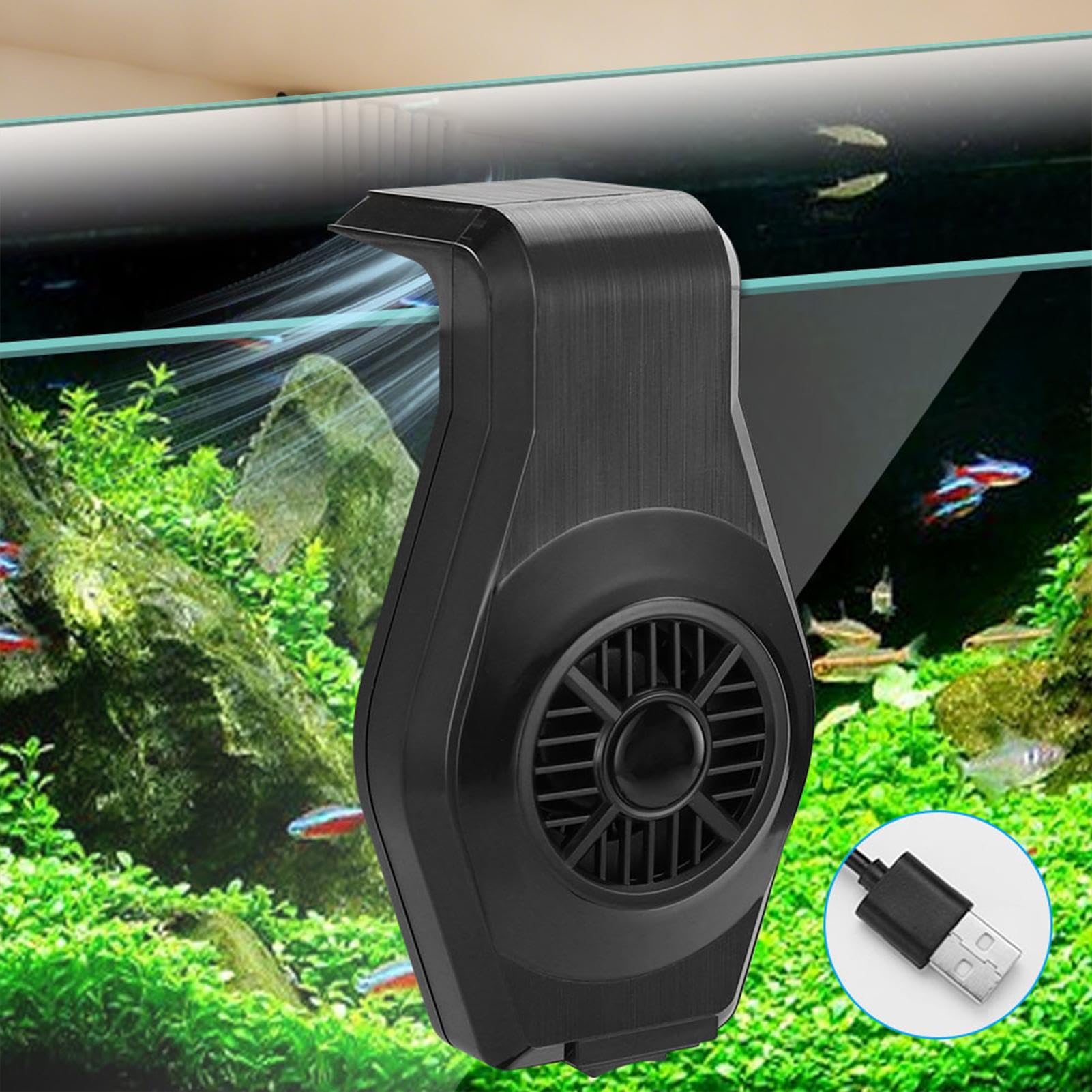 Ventilatore Raffreddamento Acquario, Ventilatore Per Acquari Di Acqua E Salata, Raffreddatore Potente Regolabile Controllo Temperatura Circolazione Aria Dissipazione Flusso D'aria