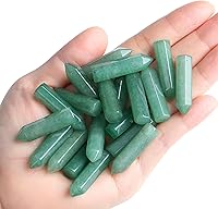 Vista 8 de QINJIEJIE Juego de 64 piezas de varitas de cristales y piedras a granel, puntas de cristal de cuarzo rosa, amatista, ojo de tigre, piedras preciosas