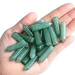 QINJIEJIE Green Aventurine 20 PCS Healing Crystals Stones Sets Wands Bulk Natural Pocket Crystal Towers Assorted Pointed Reiki Gemstones Polished Energy Meditation Chakra Gifts for Women Men