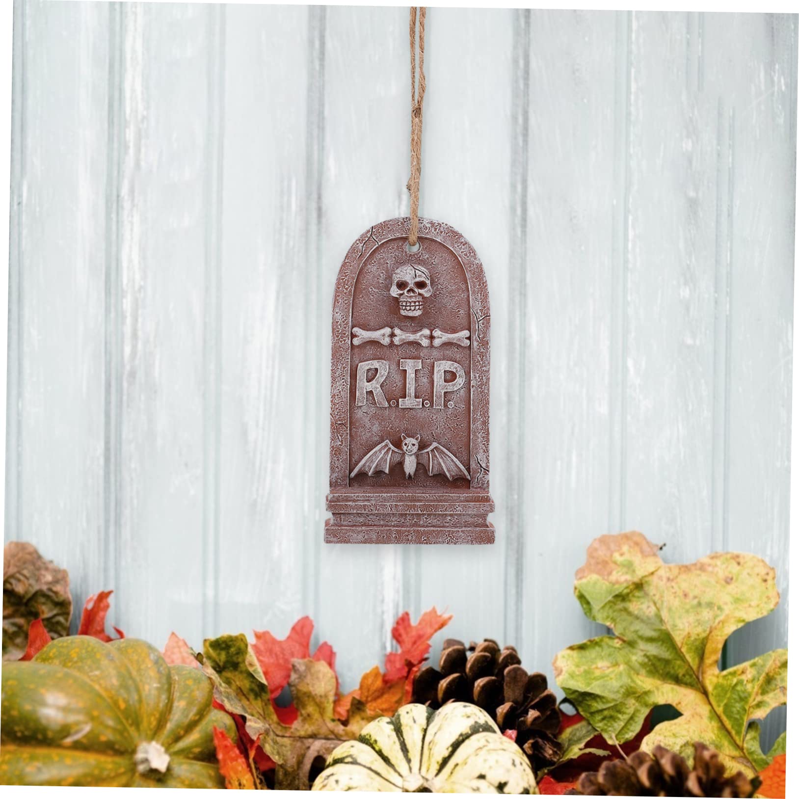 Tofficu 3stücke Halloween Resin Grabstein Dekoration Anhänger Für Und Außendekoration Gruselige Halloween Schaffen Mit Hochwertigem Resin Für Partys Und Festliche Anlässe