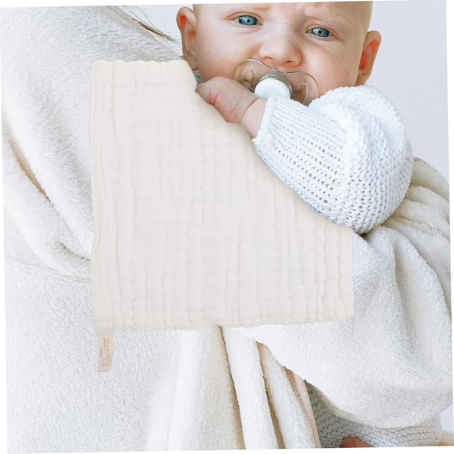 10pcs Gentle Newborn Washcloths Multi-Purpose Towels Soft Comfortable for Face Cleaning and Saliva Absorption