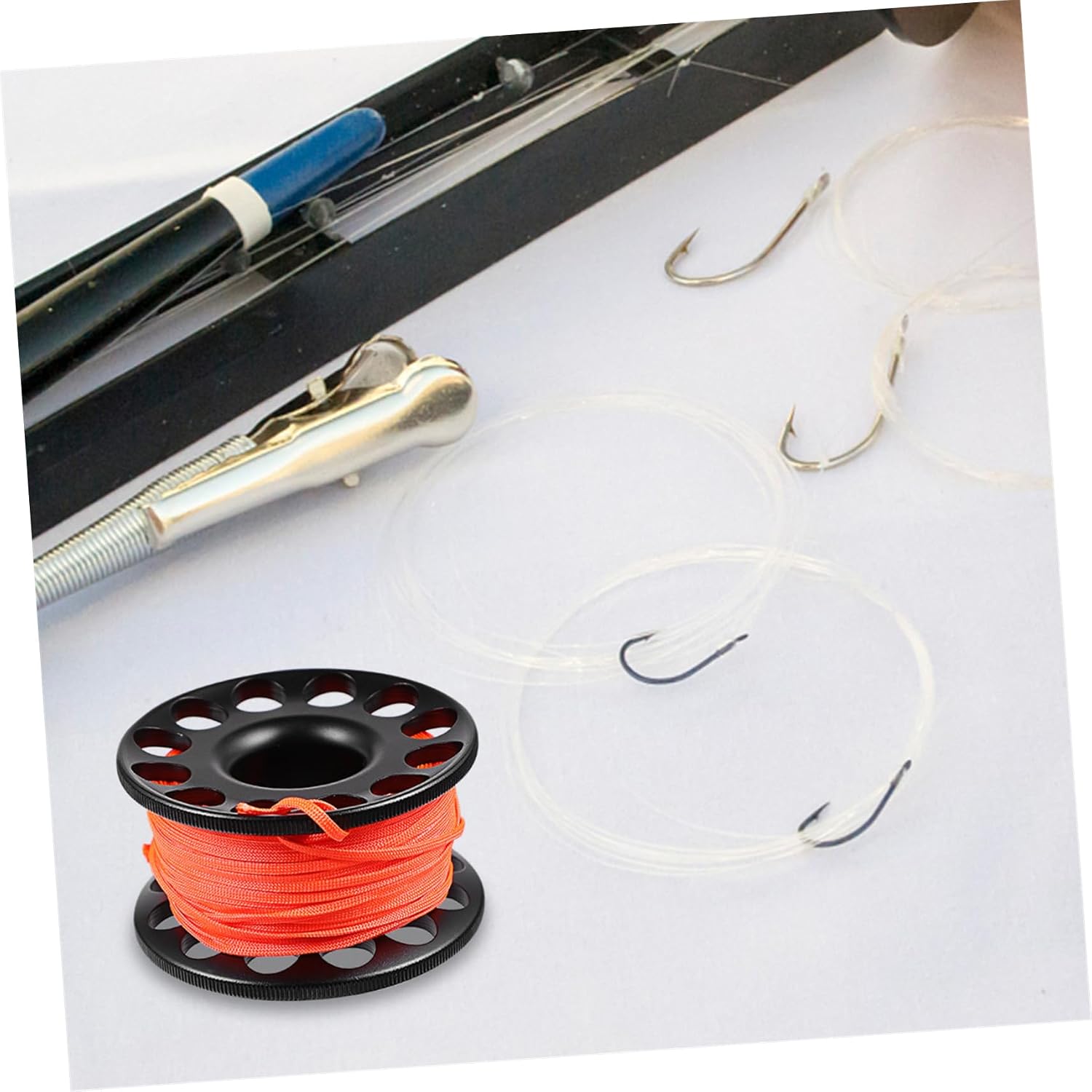 UKCOCO 1set Scuba Diving Spool Snap Clip Finger Reel for Underwater Use Guideline Spool for Cave Diving and Snorkeling Easy to Handle Wear-Resistant Design