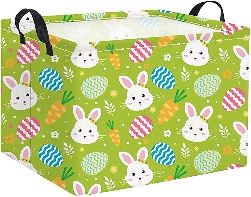 Miniatura 89 de Cesta rectangular de almacenamiento para niños con asas para el hogar, cocina, niños y niñas, lindo contenedor organizador de almacenamiento de