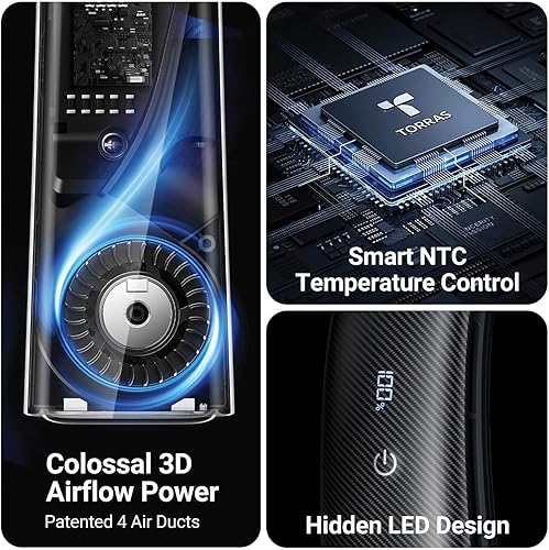 Miniatura 10 de TORRAS X00FG1A007 Ventilador de cuello portátil, COOLIFY 2 aire acondicionado personal y calentador edición limitada sin aspas, 5,000 mAh