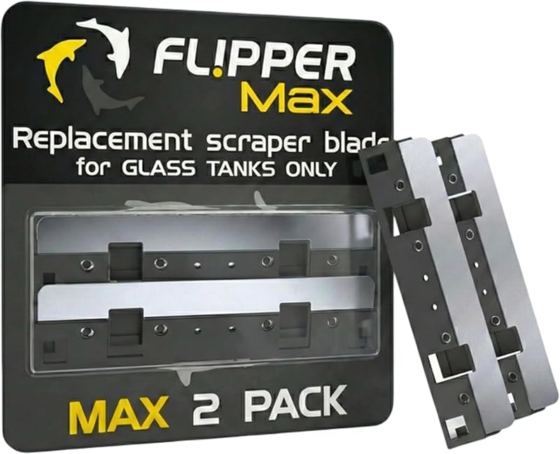 Lâminas Raspadoras de Aço Inoxidável para Limpador de Aquário FL!PPER Max FLP-MAX-SS, Pacote com 2