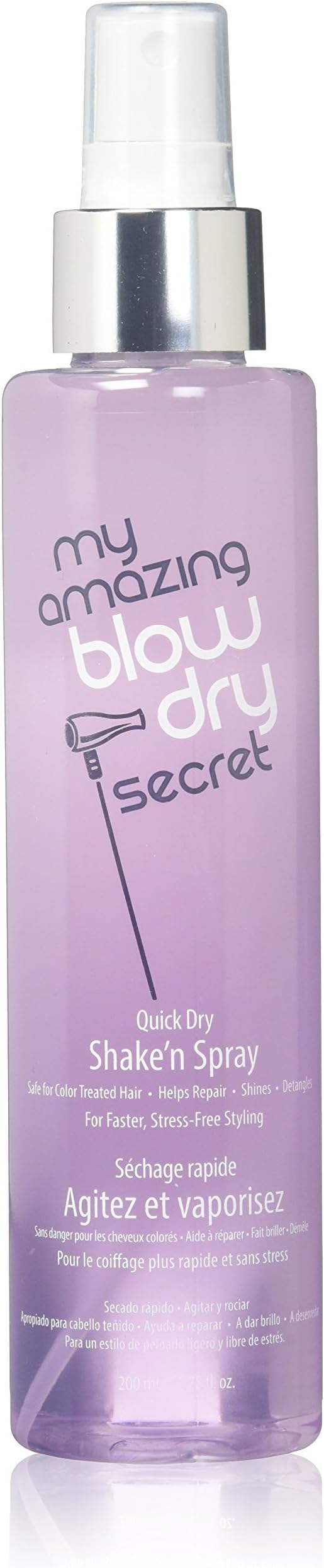 Bundle-2 Items : My Amazing Blow Dry Secret Quick Dry Shake'n Spray, Floral Fusion, 6.78 Ounce (Pack of 2)
