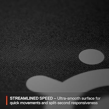 SteelSeries QcK XL Performance Speed Gaming Mousepad Extra Density for a Smooth Glide Low-Profile Edge Stitching Non-Slip Neoprene Rubber Base 15.75 x 34.43 inch FPS, MOBAs, RTS, MMO