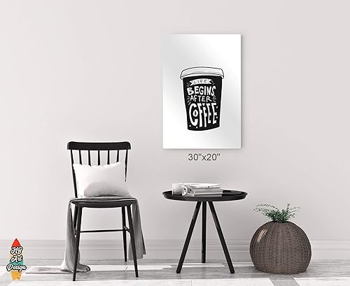 Miniatura 6 de HB Art Design Life Begins After Coffee Black and White Cup Metal Print Wall Art Coffee Bar Decor Coffee Signs Kitchen Wall Decor Dining Room