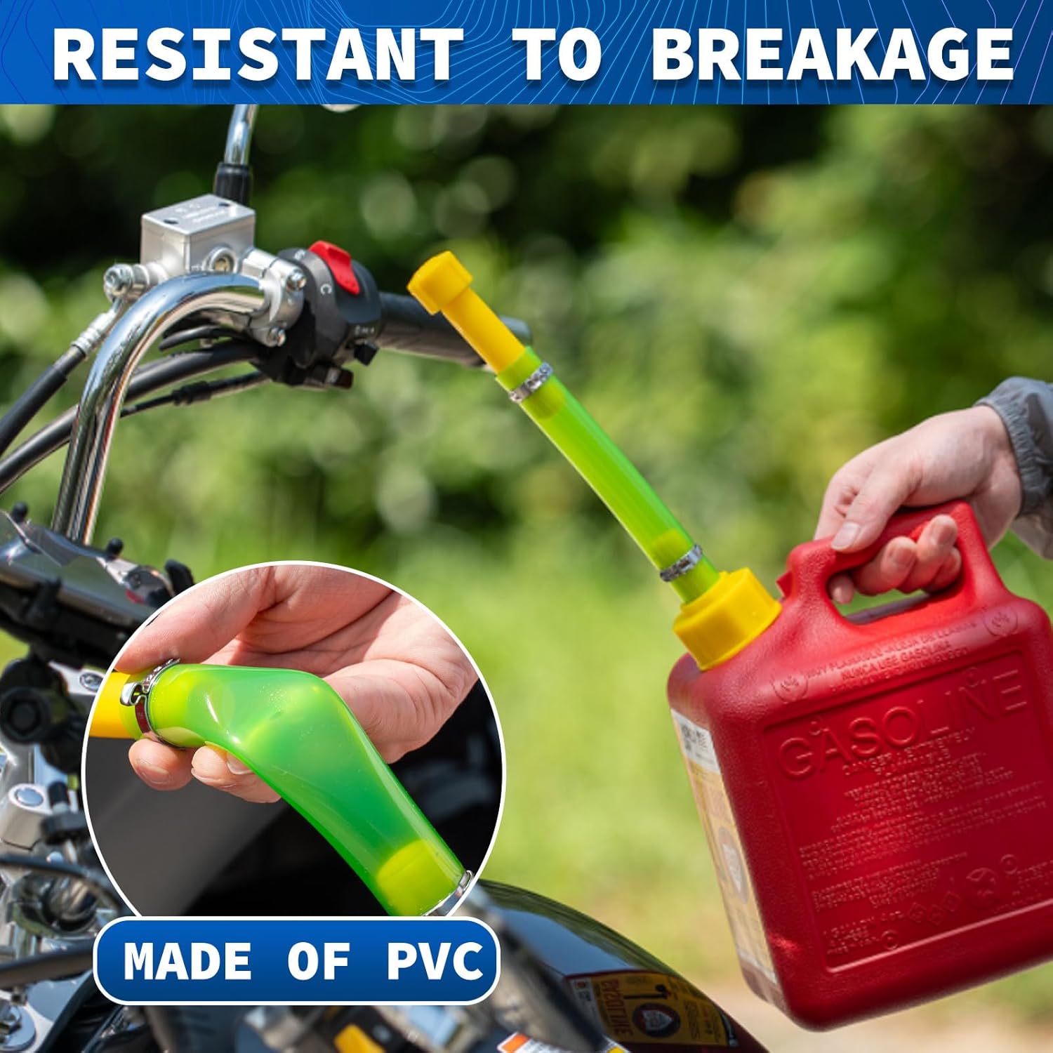 4 PCS 10'' Gas Can Spout Replacement-Leak-Proof Anti-Spill Nozzle Hose Compatible with Midwest & Scepter 1/2/5/10 Gallon Fuel Jugs (Fits 1.75"-1.8" Threads)