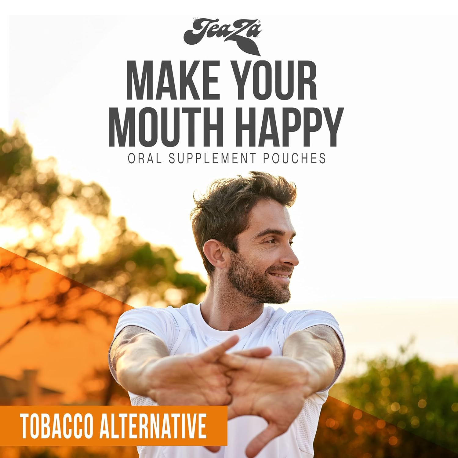 TeaZa Herbal Energy Pouches Tobacco Alternative Nicotine Free Dip, Smokeless Alternative Snuff Healthy Chewing Dipping Creamsicle Chill (8 Pack) Premium Flavored Tobacco Free Chew