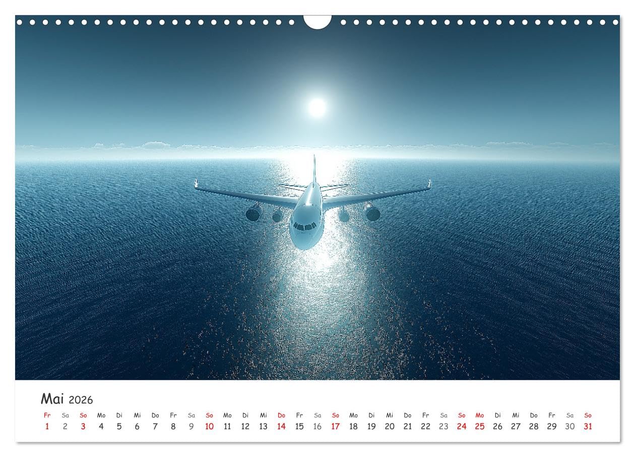 Flugzeugkalender - Die schönsten Passagiermaschinen (Wandkalender 2026 DIN A3 quer), CALVENDO Monatskalender: Atemberaubende Flugzeug-Aufnahmen in ... begeistert sind (CALVENDO Mobilitaet)