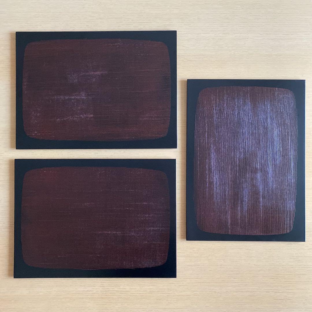 レア品 越前漆器 天然木 ウレタン塗装 布目曙 日本製 5枚セット