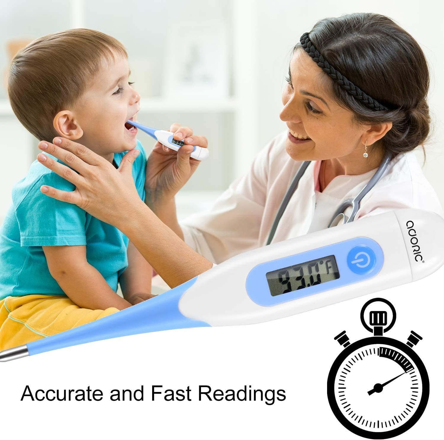 Oral Thermometer Portable Fast Readings