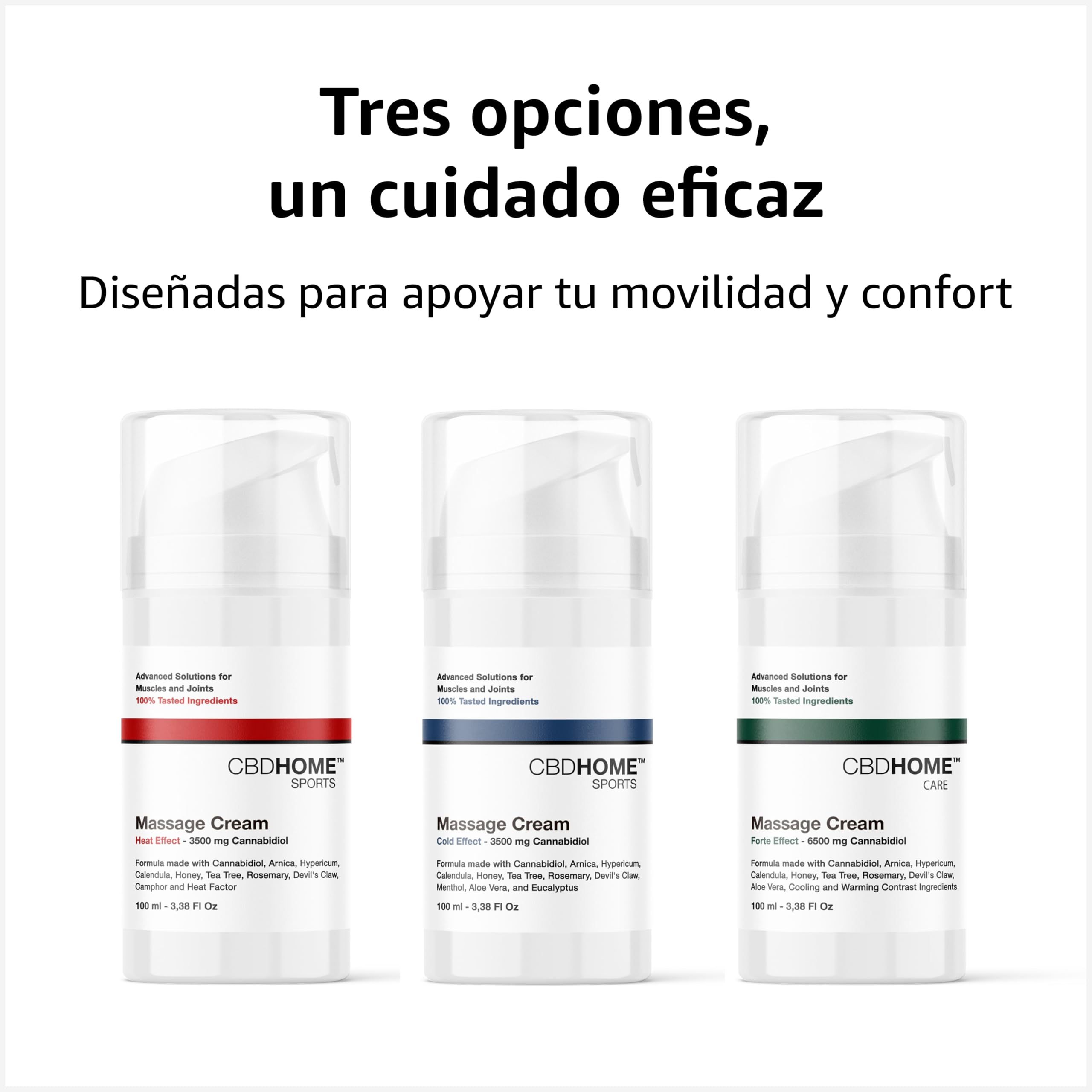 CBD HOME Sports - Krem do masażu z 6.500 mg CBD + CBG - Efekt kontrastowy - Z kannabidiolem, arniką, dziurawcem, hakoroślą - Mięśnie, kolana, odcinek lędźwiowy, szyja, barki, plecy - 100 ml