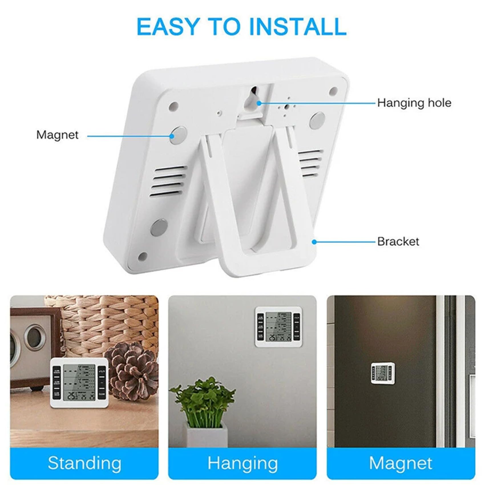 2 Set Termometro Wireless per Congelatore 2 Sensori Remoti Allarme Termometro per Frigorifero A Bassa Temperatura