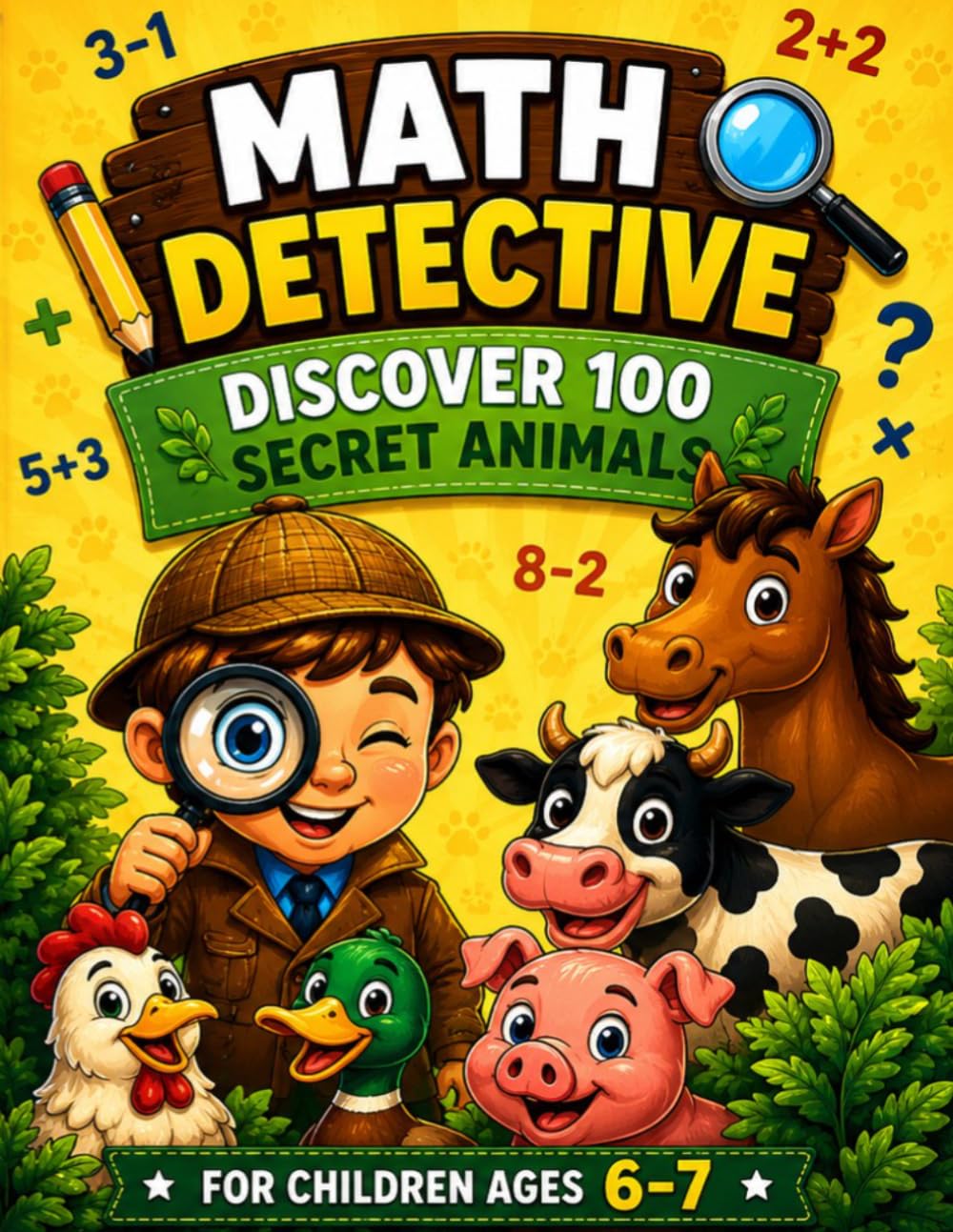 Math Detective: Discover 100 Secret Animals