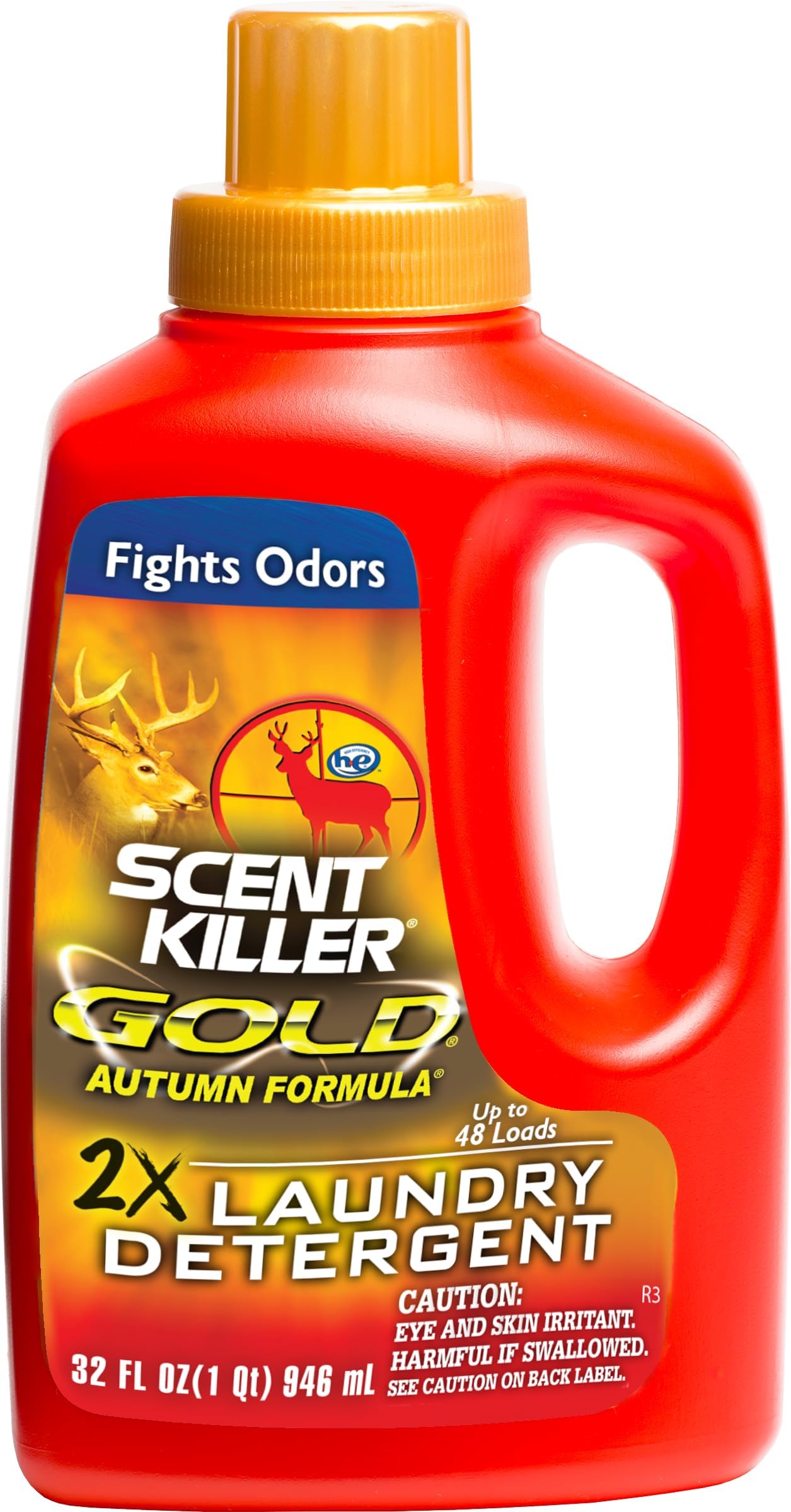 Scent Killer Gold Autumn Formula Odor Eliminator Laundry Detergent for Hunting Gear, 32 Fluid Ounces