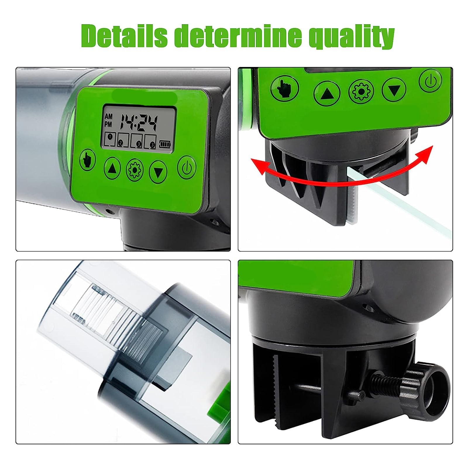 Smart Aquarium Mini Alimentatore Automatico per Pesci Alimentatori Automatici per Acquari per Pesci con Timer Dispenser per Alimenti per Animali Domestici