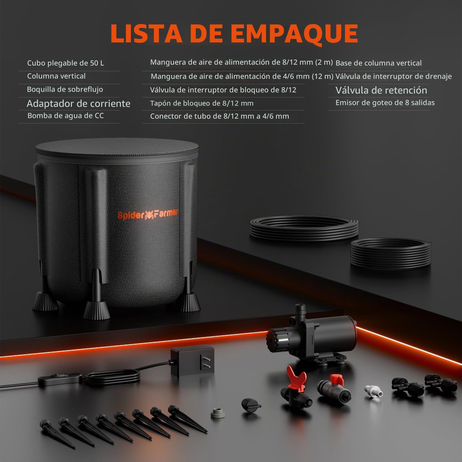 Kit de sistema de irrigación de goteo automático con cubo de 13 galones, bomba de agua de 25 W, sensor de nivel bajo, sistema de riego para interiores