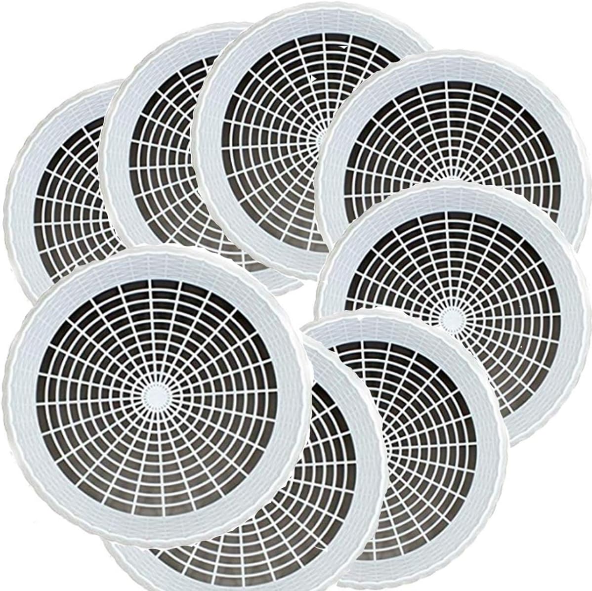 White Maryland 9" Plastic Paper Plate Holders in Count of 8