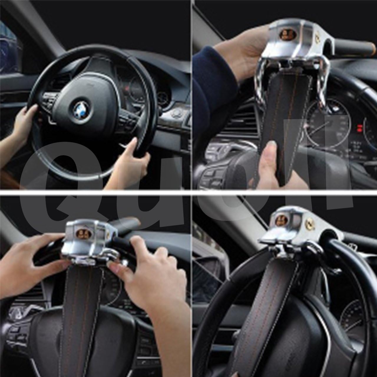 Amazon Co Jp 森虎 Senhu ハンドルロック 盗難防止 車 簡単設置 ステアリングロック 高強度ステンレス こだわりレザー 鍵2本付き Gt 503 車 バイク