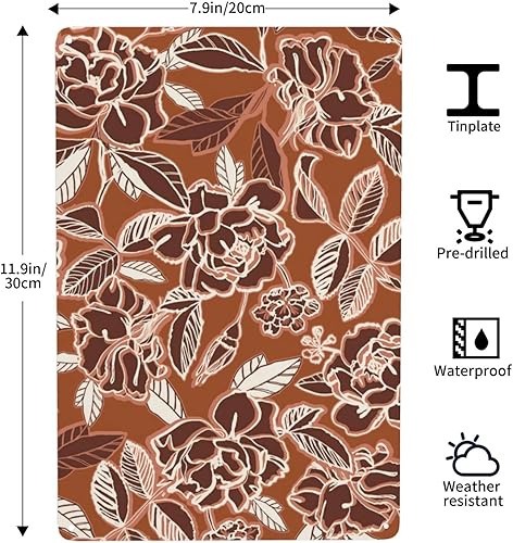 Miniatura 3 de Metal Tin Sign Chocolate Rose Garden Metal Sign Suitable For Home Garden Kitchen Bar Cafe Restaurant Retro Wall Decor 8x12in
