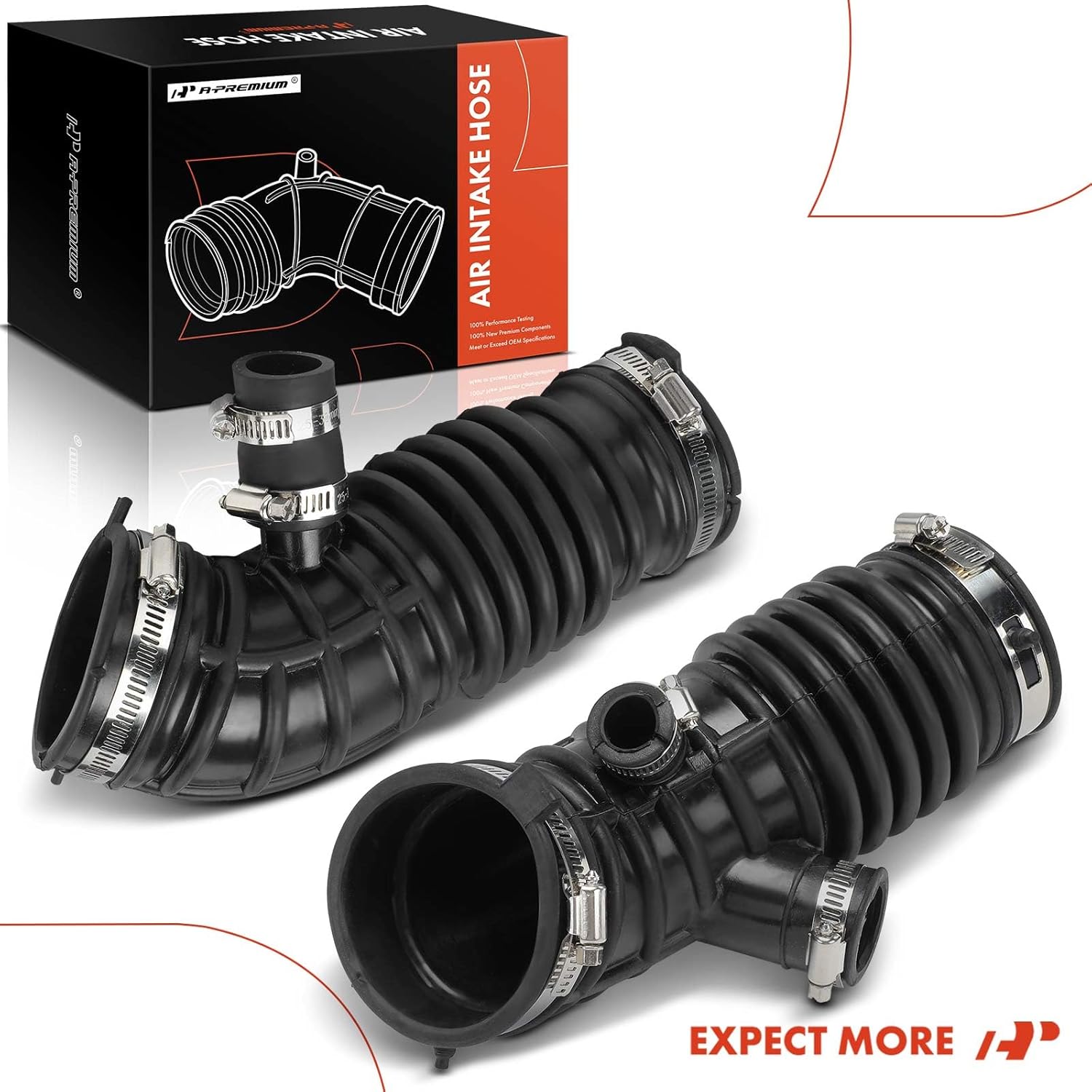 A-Premium Engine Air Clean Intake Tube Hose with Clamps Compatible with Infiniti FX35 2009 2010 2011 2012, 3.5L