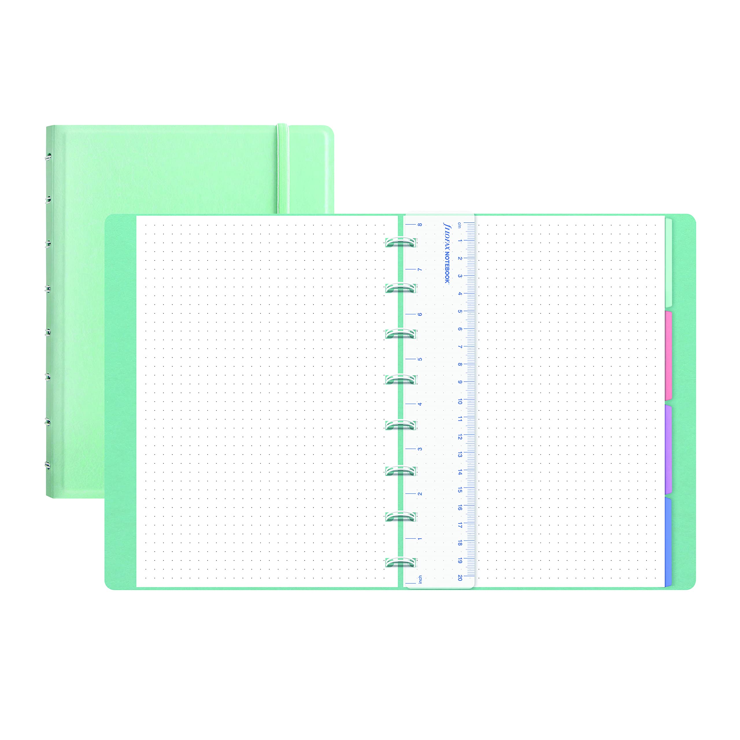 Filofax Nachfüllbares Notizbuch, A5, klassische Pastell-Kollektion, gepunktetes Papier, 21 x 14,6 cm, Duck Egg (B115079U)