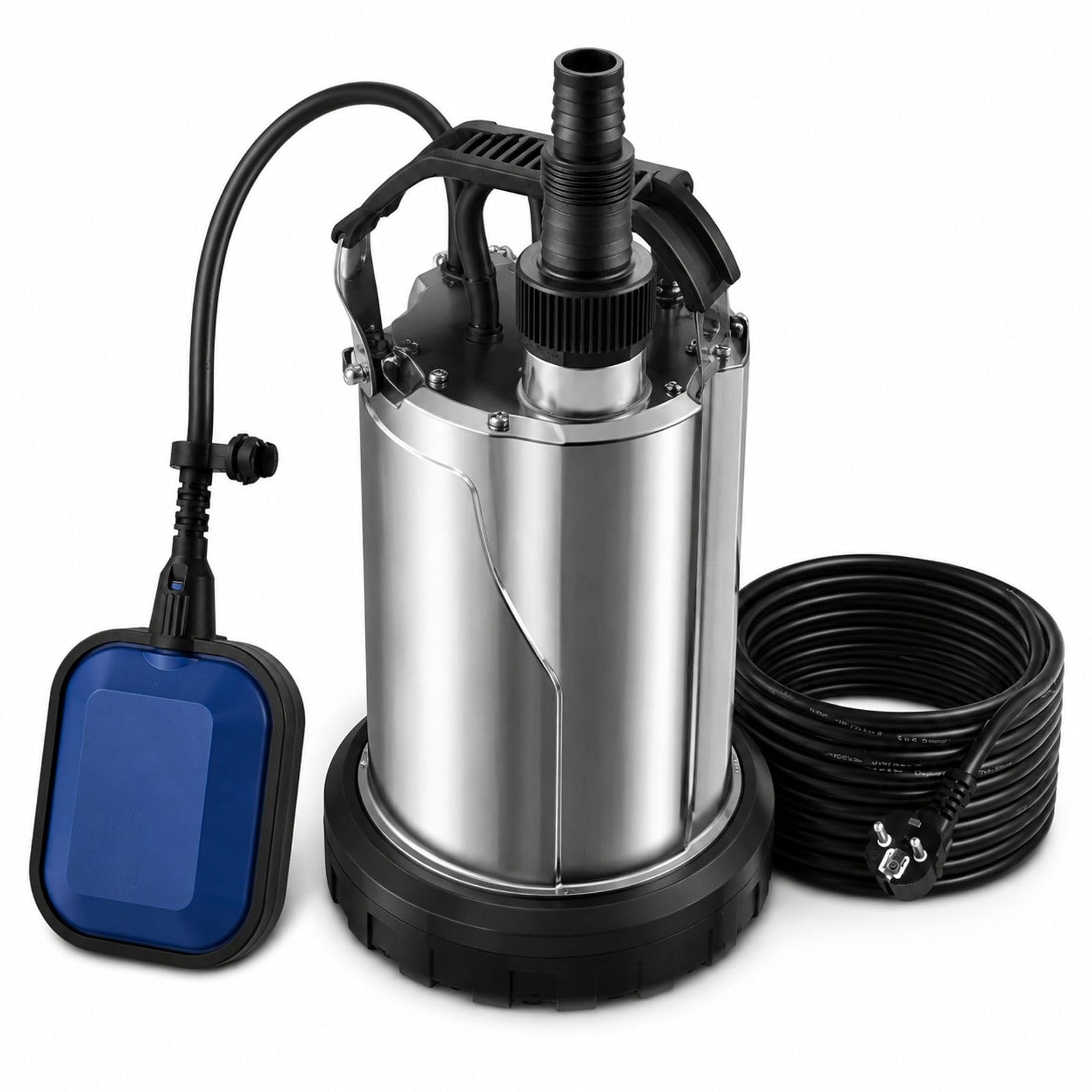 Pompe submersible pour eaux chargées 230 V 550 W 9500 L/h pour piscine, cave et étang