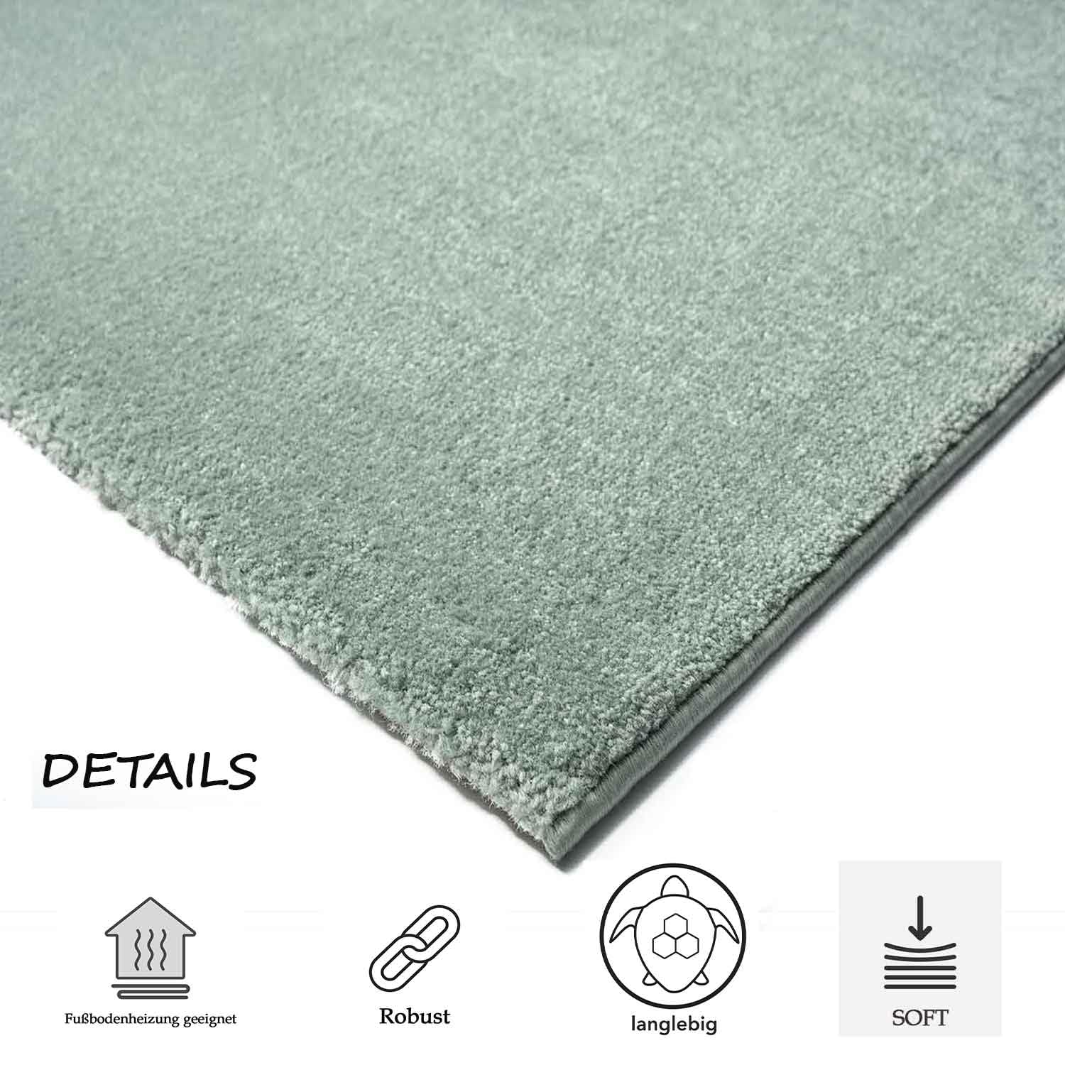 Tappeto In Ecopelliccia Ultrasoffice 120x160 Cm - Turchese, Per Soggiorno, Morbido E Accogliente - Foto 7