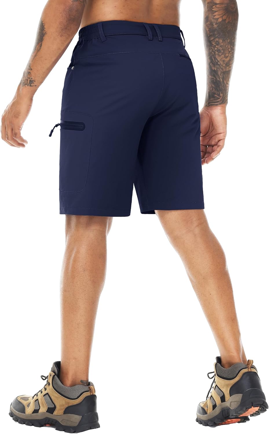 TACVASEN Men's Hiking Cargo Shorts 10" Quick Dry Lightweight Casual Summer Outdoor Golf Shorts with 5 Zipper Pockets - Image 3