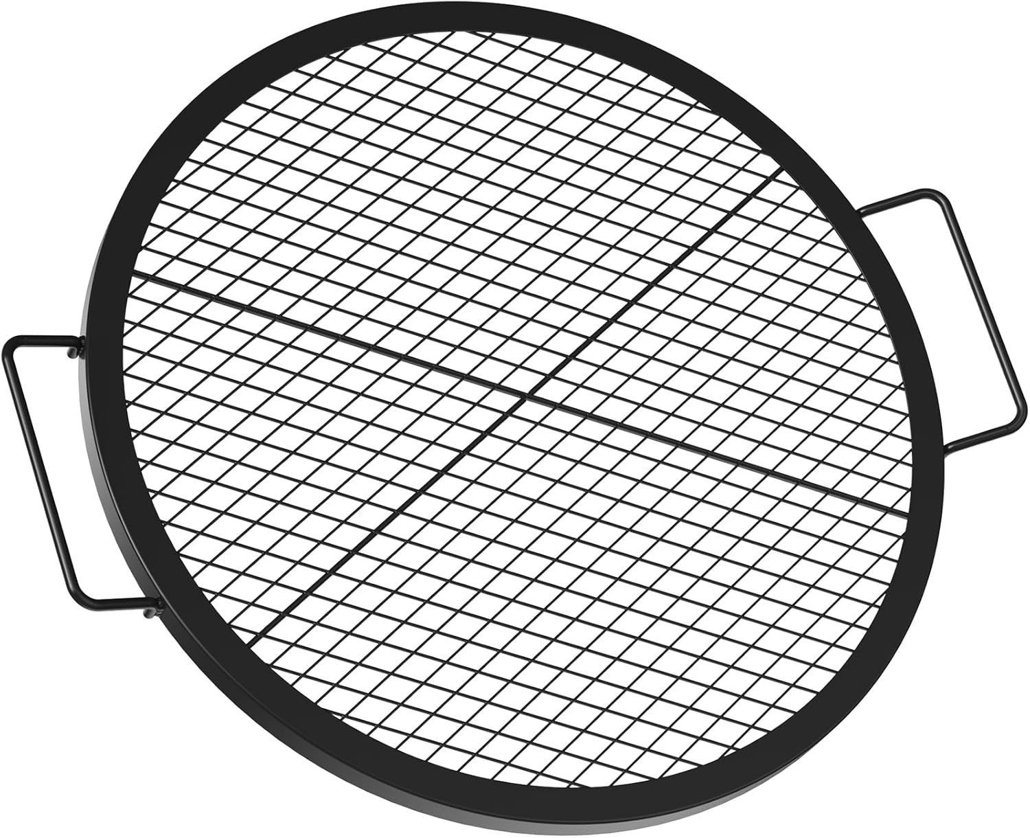 onlyfire Round Fire Pit Grill Grate, Heavy-Duty Steel Cooking Grate with X-Marks Design, Portable Campfire Grill for Outdoor BBQ, Camping, Picnics - 36 Inch
