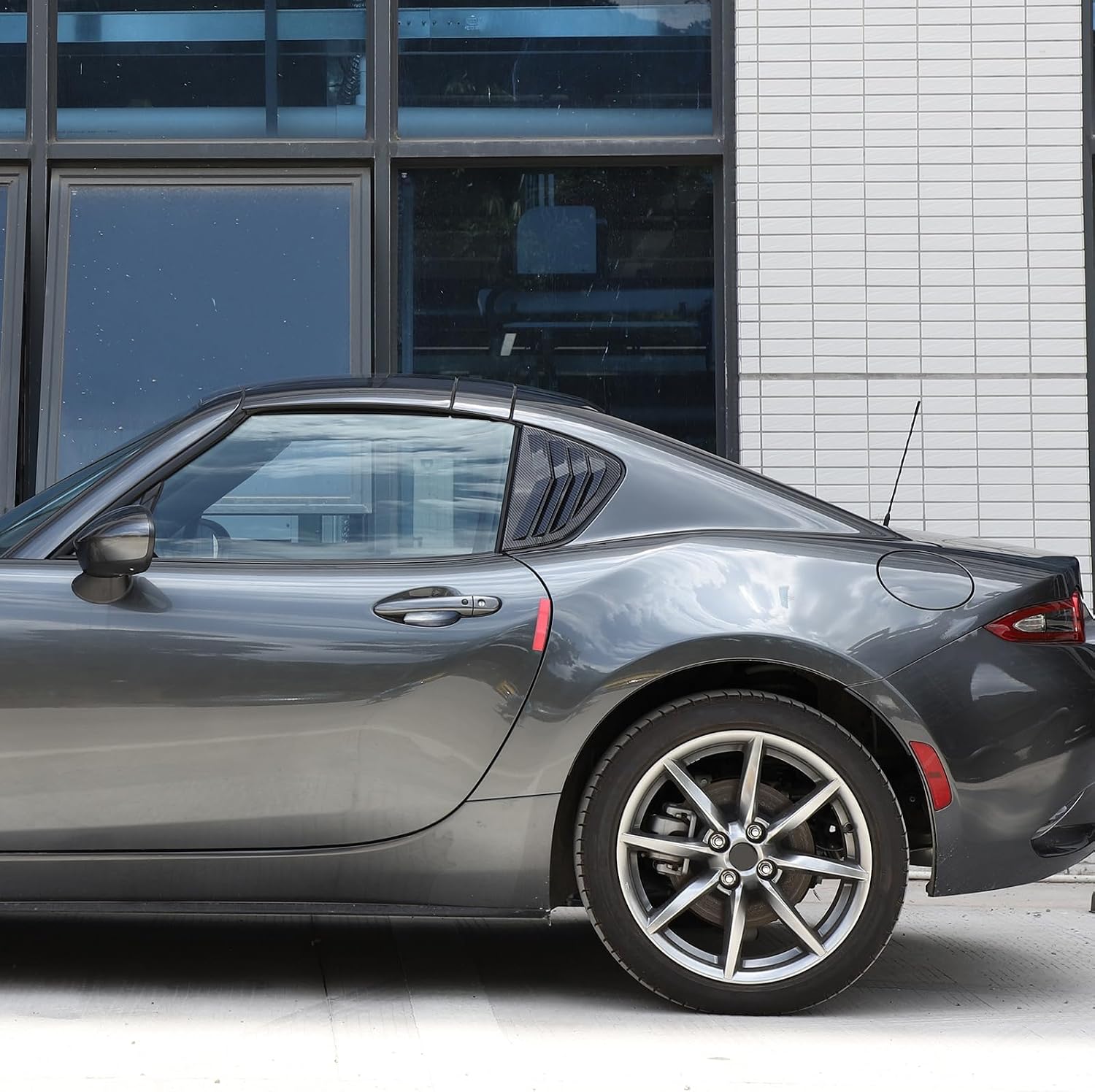 Rear Quarter Window Louver Cover for Mazda MX-5 Miata 2016-2025 Accessories, C-Pillar Air Vent Scoop Shades Cover, Rear Triangle Window Shutters Blinds Trim-Only Fit Hardtop Version (Carbon Fiber)