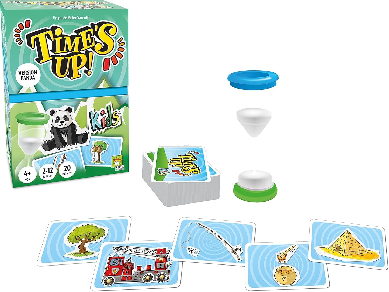 Asmodee Time's UP! Kids Version Panda Jeu de Société Enfants dès 4 Ans Jeu d'Ambiance Famille Rapidité Cartes Dessins 2-12 Joueurs 20 Min