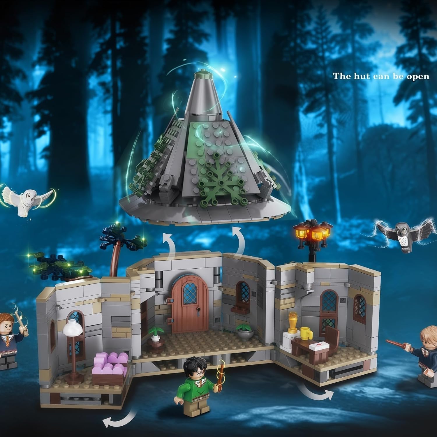 Magic Academy Building Set with Openable Doors,House Model for Kids,696Pcs image 2
