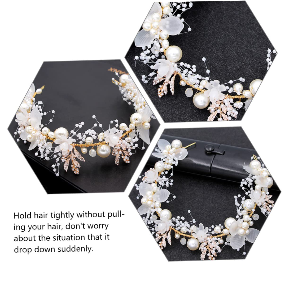 MAGICLULU 5 Pz Cerchietto Con Perle e Diamanti Ragazza Dei Fiori Fasce Per Bambini Gioielli Per Copricapo Di Foglie Di Nozze Sposa Lega Manuale Accessori Per Bianca