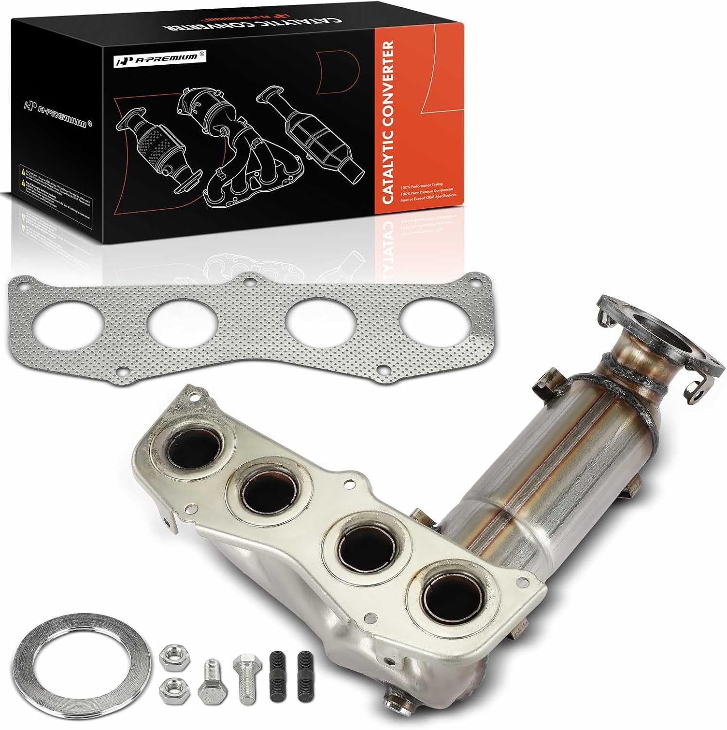 A-Premium Front Exhaust Manifold Catalytic Converter Kit Direct-Fit Compatible with Toyota Camry 2007 2008 2009, L4 2.4L, EPA Compliant