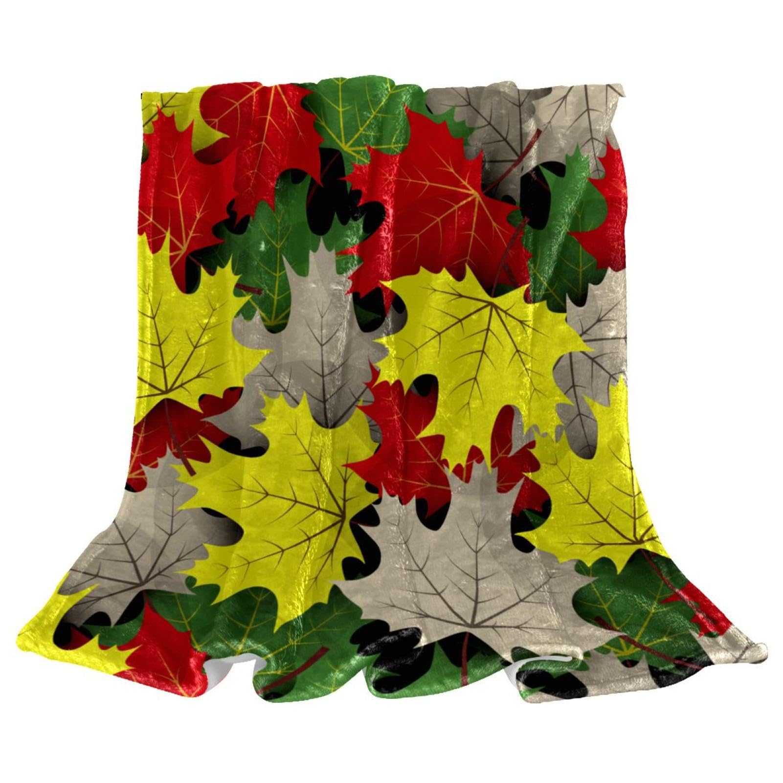 Couverture de canapé motif feuilles d'érable idéale pour vos soirées cocooning