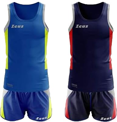 ZEUS KIT ATLANTE RUNNING COMPLETO COMPLETINO CORSA SPORT PALESTRA JOGGING  (Blu-Rosso-Grigio, XXL) : Amazon.it: Sport e tempo libero